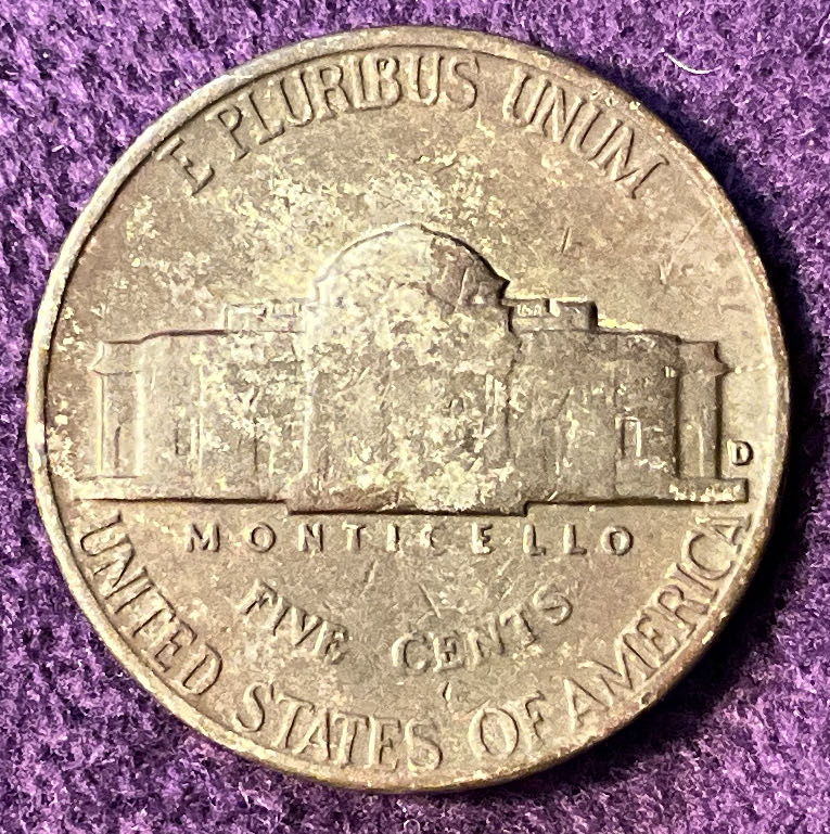 Nickel Jefferson 1963 D 12  coin collectible - Main Image 4