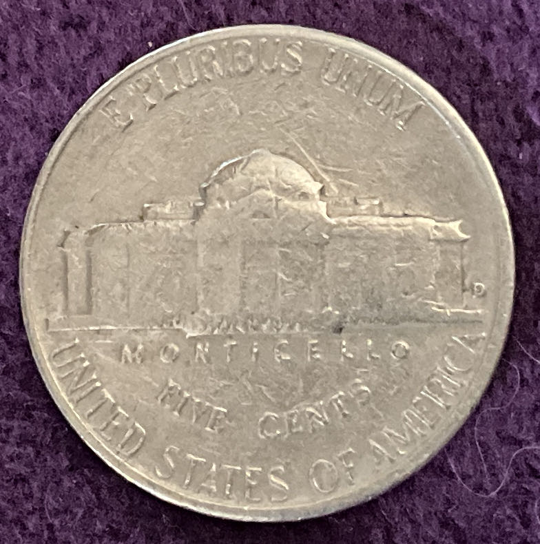 Nickel Jefferson 1963 D 5  coin collectible - Main Image 4