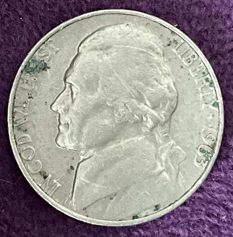 Nickel Jefferson 1963 3  coin collectible - Main Image 3