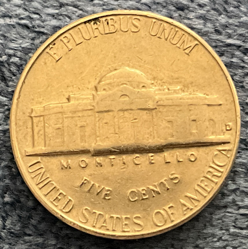 Nickel Jefferson D 1964 2  coin collectible - Main Image 2