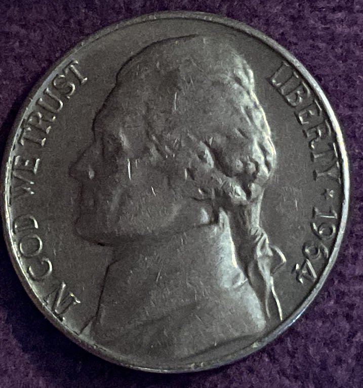 Nickel Jefferson D 1964 2  coin collectible - Main Image 3