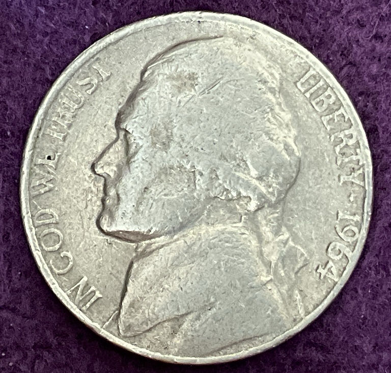 Nickel Jefferson 1964 2  coin collectible - Main Image 3
