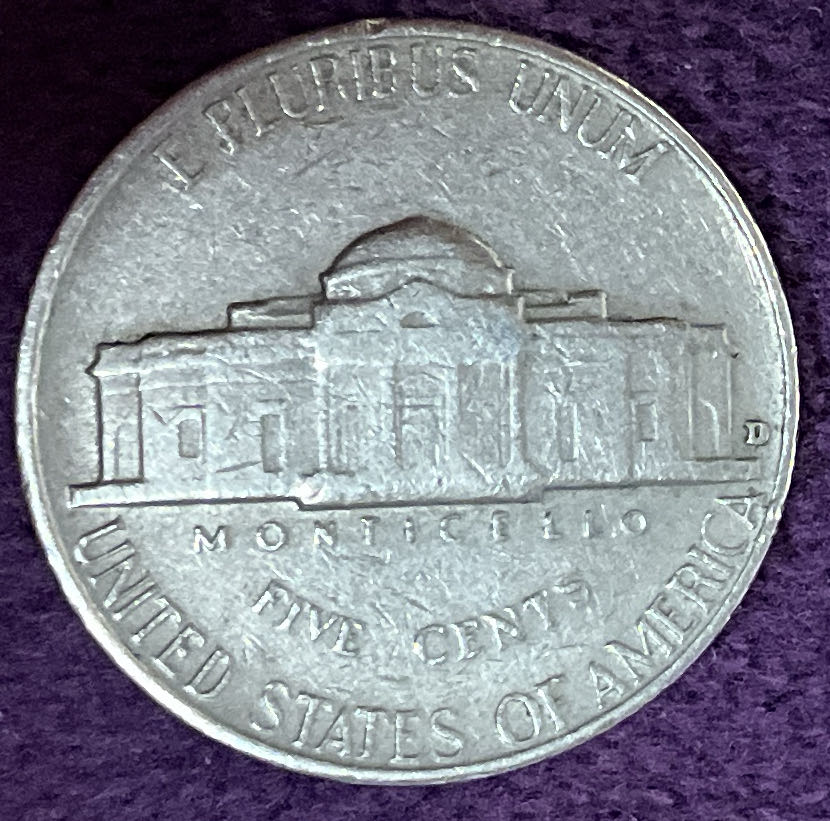 Nickel Jefferson D 1964 4  coin collectible - Main Image 4
