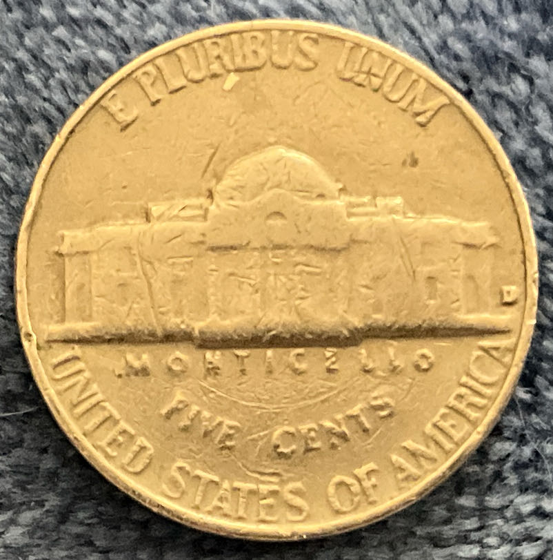 Nickel Jefferson D 1964 6  coin collectible - Main Image 2