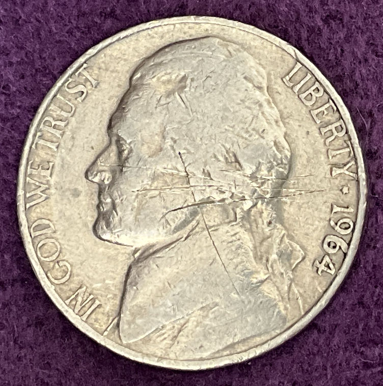 Nickel Jefferson 1964 5  coin collectible - Main Image 3