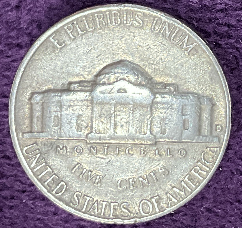 Nickel Jefferson D 1964 8  coin collectible - Main Image 4