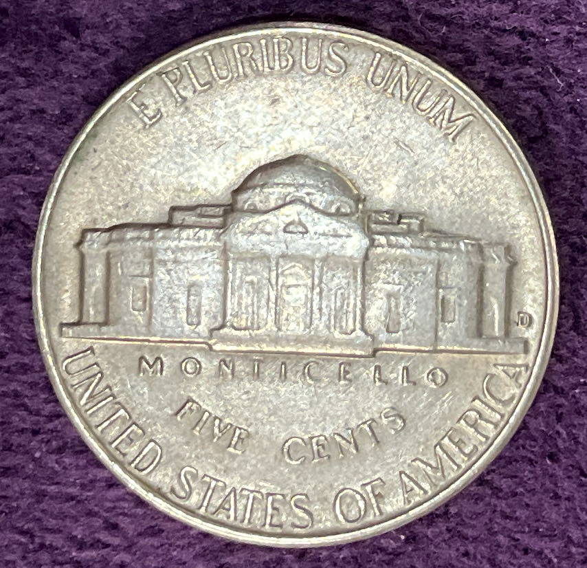Nickel Jefferson D 1964 9  coin collectible - Main Image 4