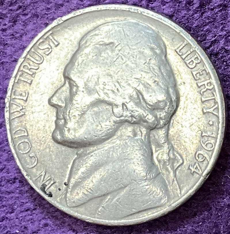 Nickel Jefferson D 1964 10  coin collectible - Main Image 3