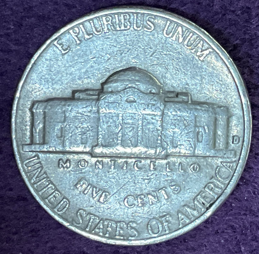 Nickel Jefferson D 1964 10  coin collectible - Main Image 4