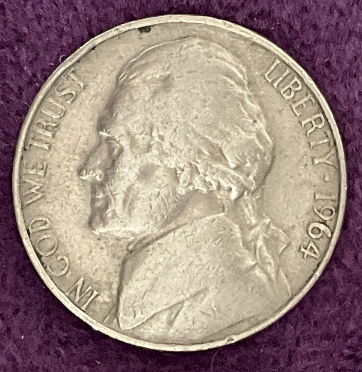 Nickel Jefferson 1964 8  coin collectible - Main Image 3