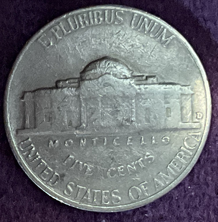 Nickel Jefferson D 1964 13  coin collectible - Main Image 4