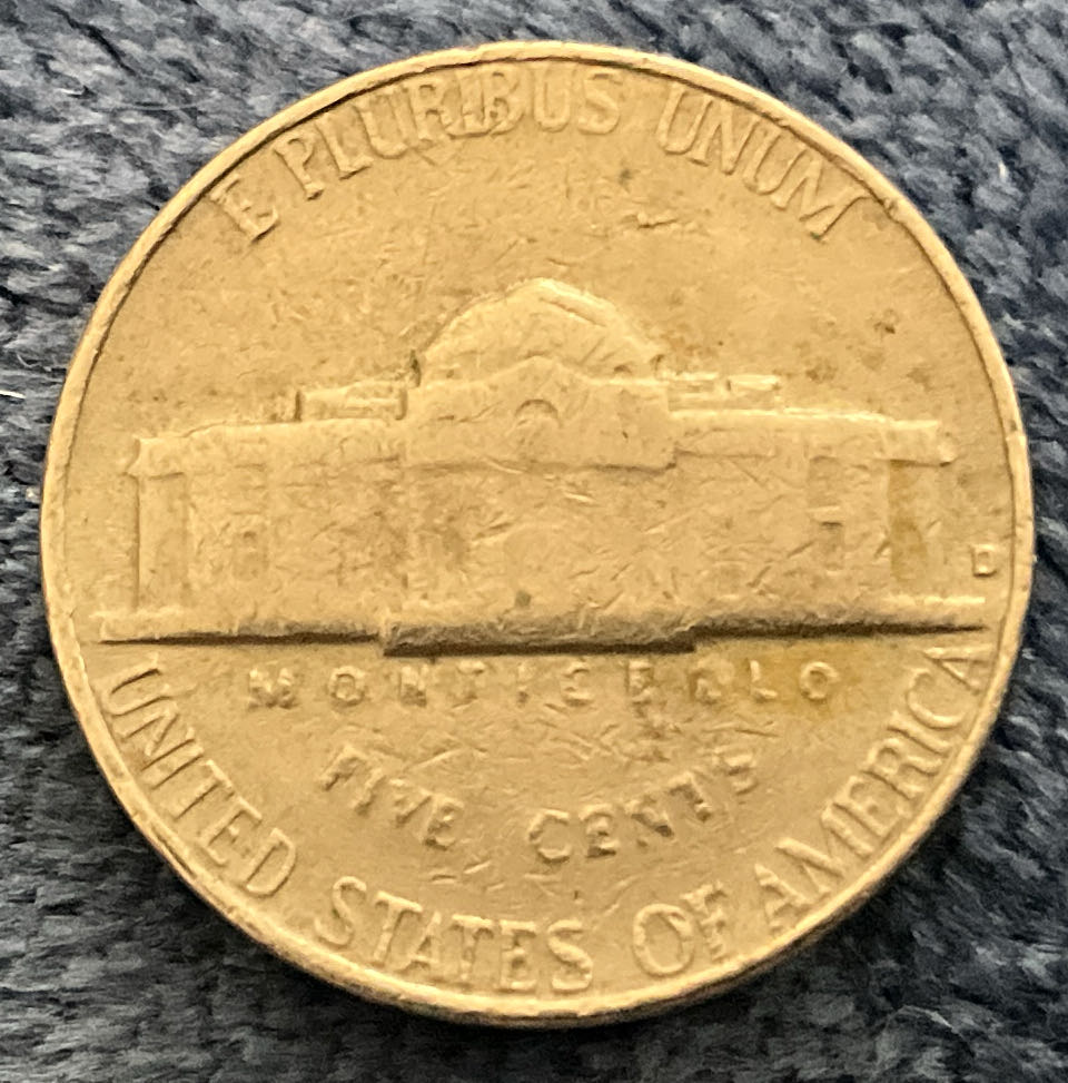 Nickel Jefferson D 1964 15  coin collectible - Main Image 2