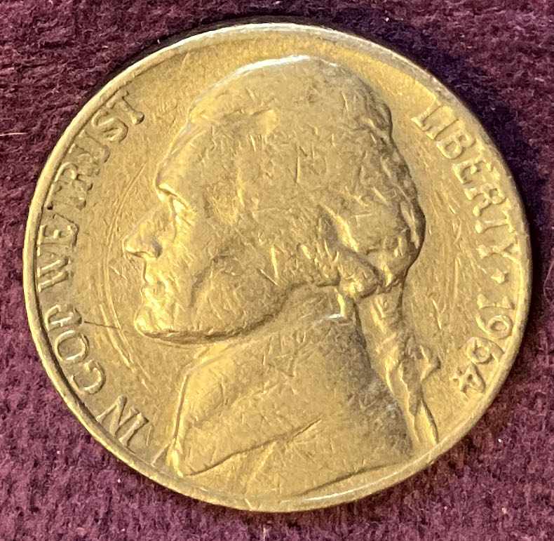 Nickel Jefferson D 1964 15  coin collectible - Main Image 3