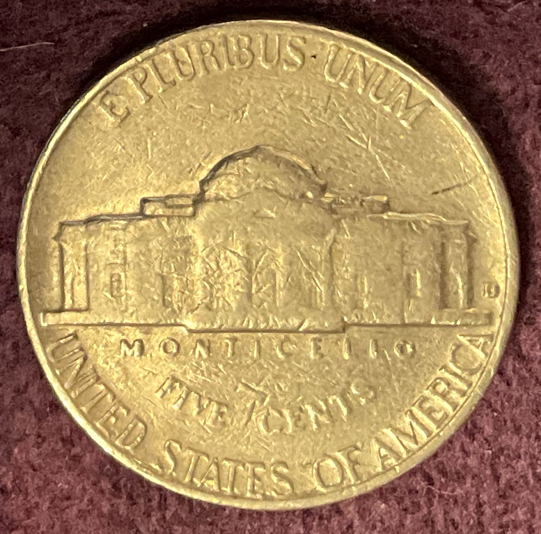 Nickel Jefferson D 1964 15  coin collectible - Main Image 4