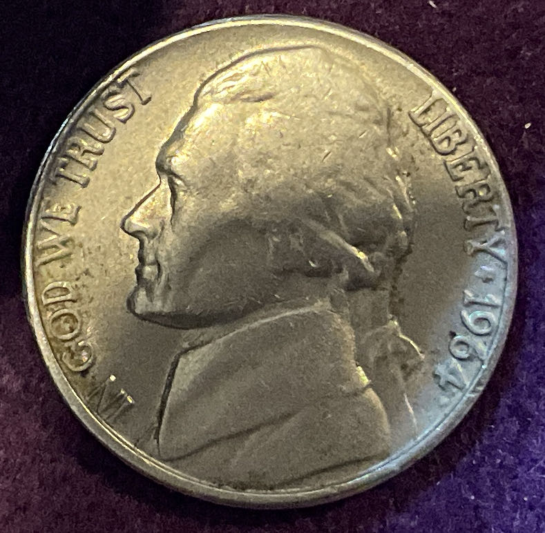 Nickel Jefferson D 1964 17  coin collectible - Main Image 3