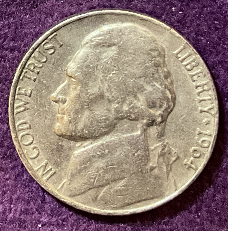 Nickel Jefferson D 1964 19  coin collectible - Main Image 3