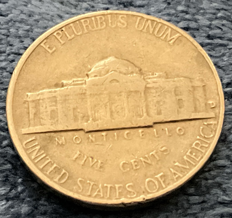 Nickel Jefferson D 1964 21  coin collectible - Main Image 2