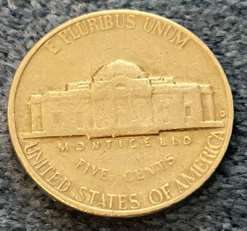 Nickel Jefferson D 1964 20  coin collectible - Main Image 2