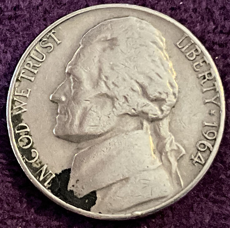 Nickel Jefferson 1964 13  coin collectible - Main Image 3