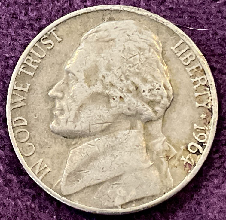 Nickel Jefferson 1964 14  coin collectible - Main Image 3