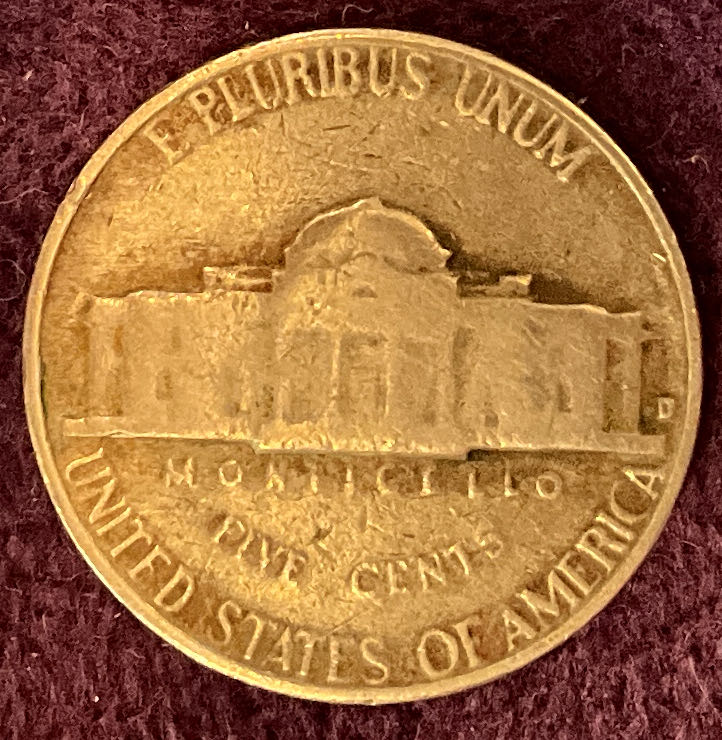 Nickel Jefferson D 1964 23  coin collectible - Main Image 4