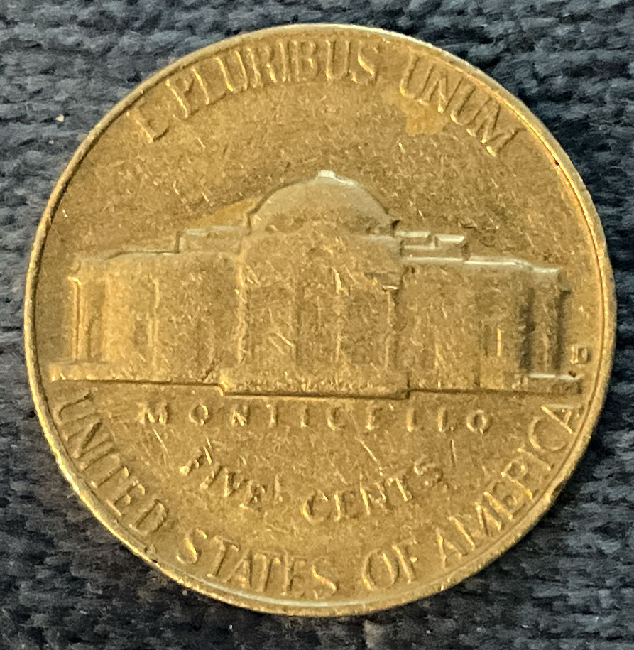 Nickel Jefferson D 1964 24  coin collectible - Main Image 2