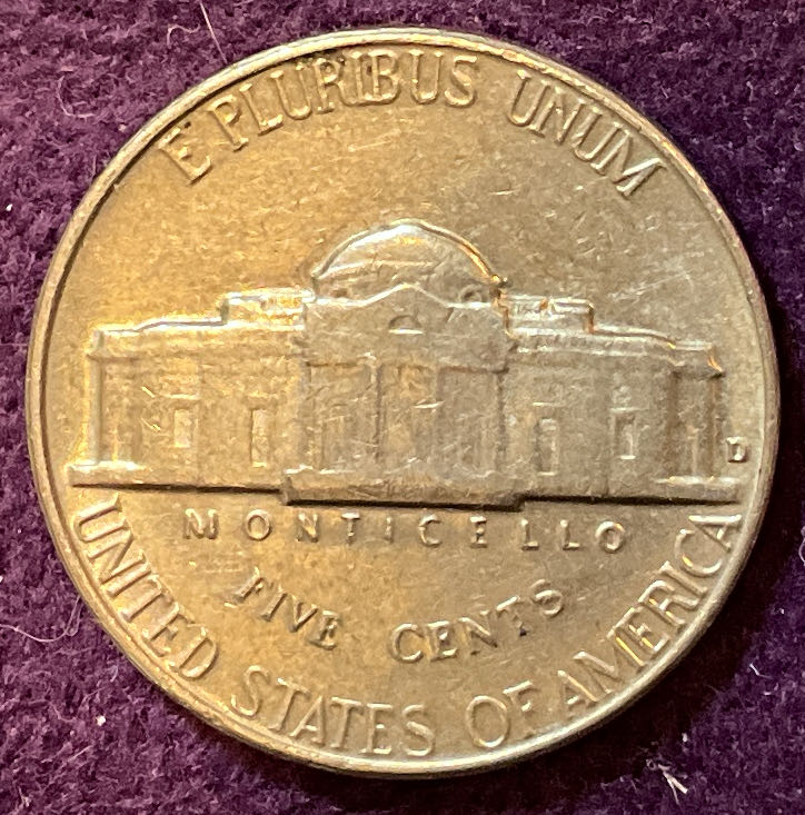 Nickel Jefferson D 1964 25  coin collectible - Main Image 4