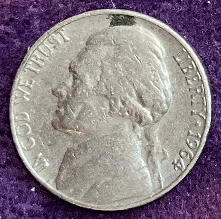 Nickel Jefferson D 1964 26  coin collectible - Main Image 3