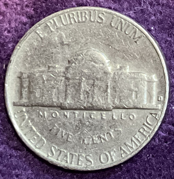 Nickel Jefferson D 1964 26  coin collectible - Main Image 4