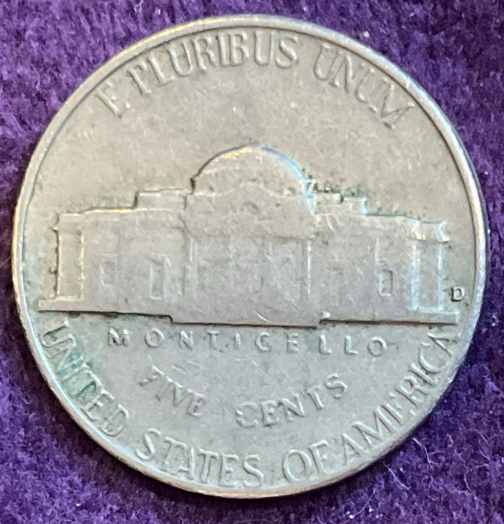 Nickel Jefferson D 1964 27  coin collectible - Main Image 4