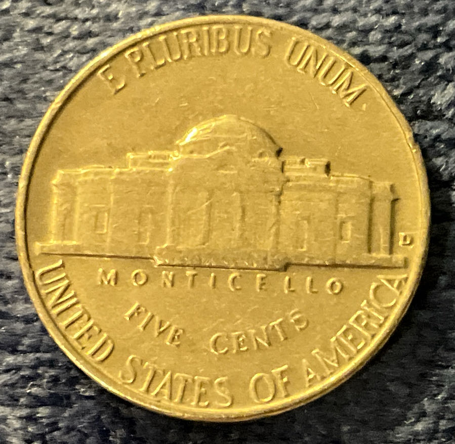 Nickel Jefferson D 1964 30  coin collectible - Main Image 2