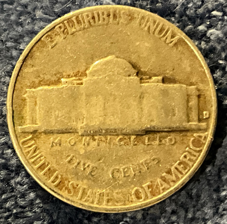 Nickel Jefferson D 1964 32  coin collectible - Main Image 2