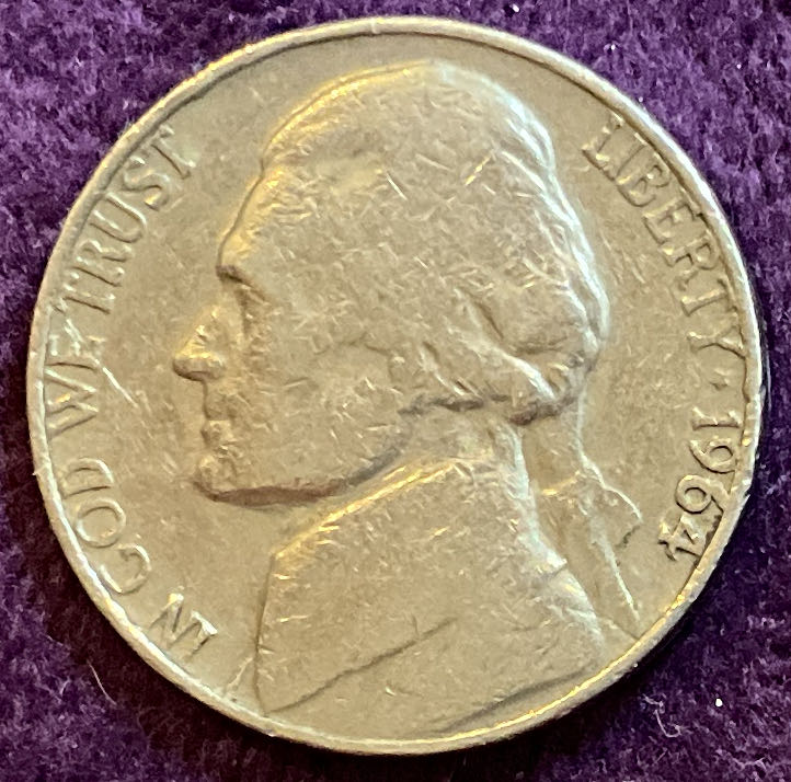 Nickel Jefferson D 1964 32  coin collectible - Main Image 3