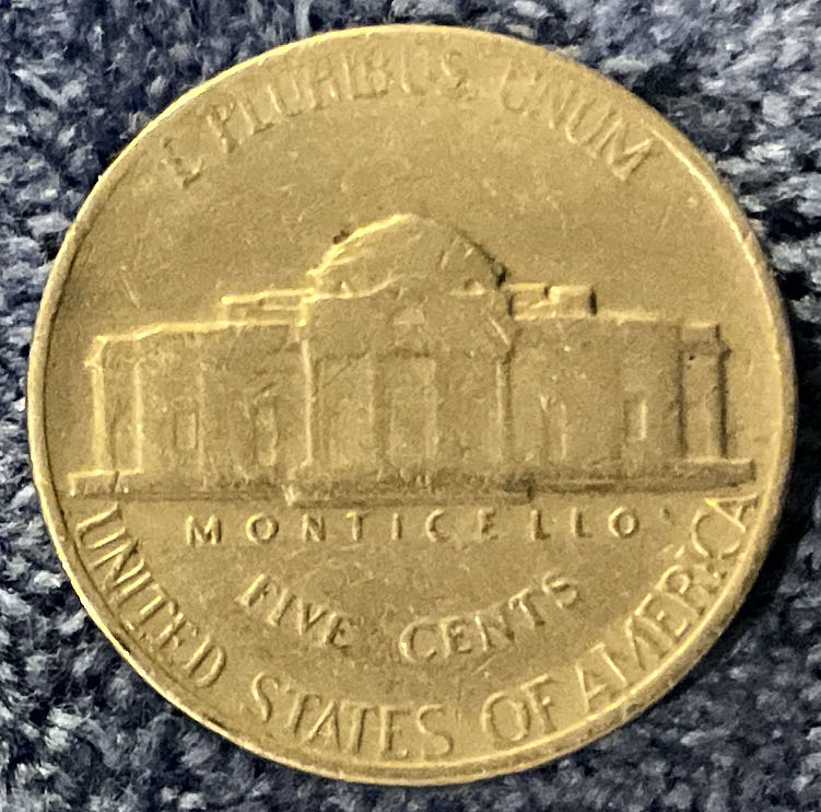 Nickel Jefferson 1966 1  coin collectible - Main Image 2