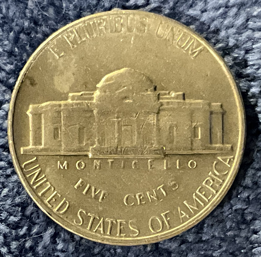 Nickel Jefferson D 1969 2  coin collectible - Main Image 2