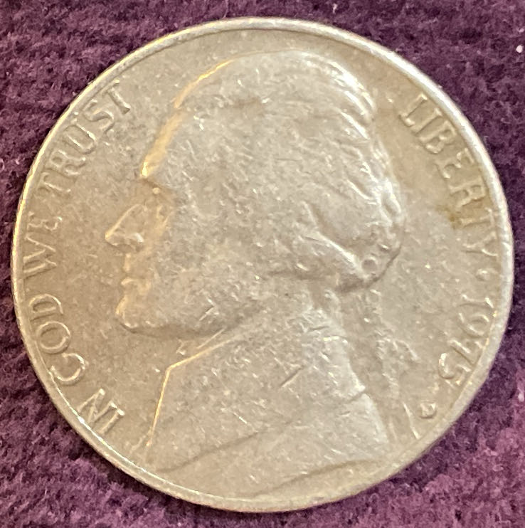 Nickel Jefferson D 1975 1  coin collectible - Main Image 3