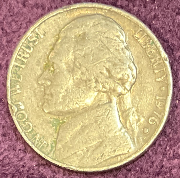 Nickel Jefferson D 1976 2  coin collectible - Main Image 3