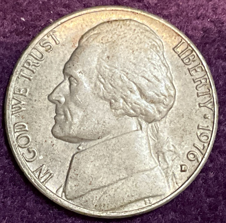 Nickel Jefferson D 1976 3  coin collectible - Main Image 3