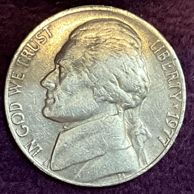 Nickel Jefferson 1977 1  coin collectible - Main Image 3