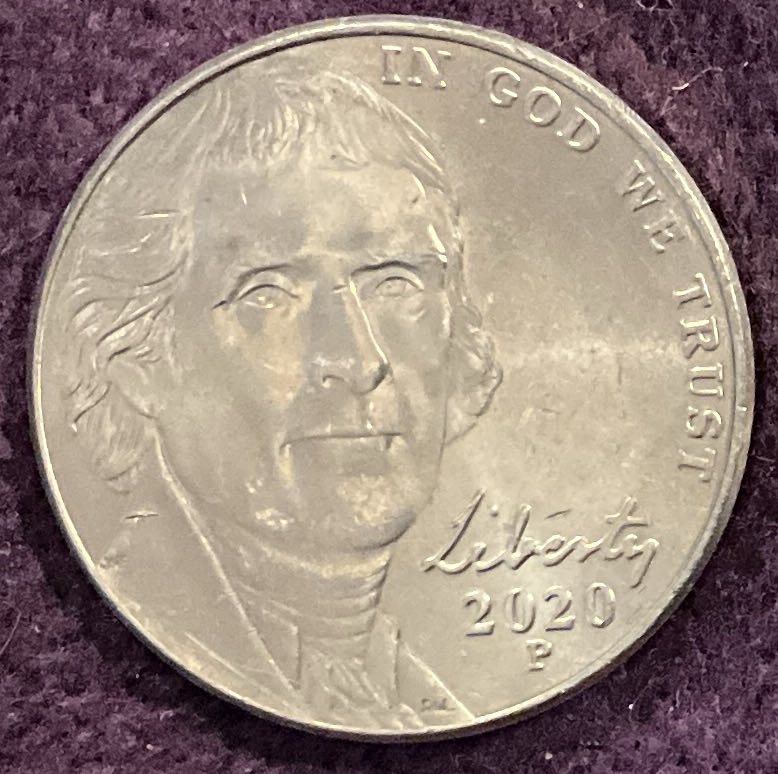 Nickel Jefferson 2020 P 1  coin collectible - Main Image 3