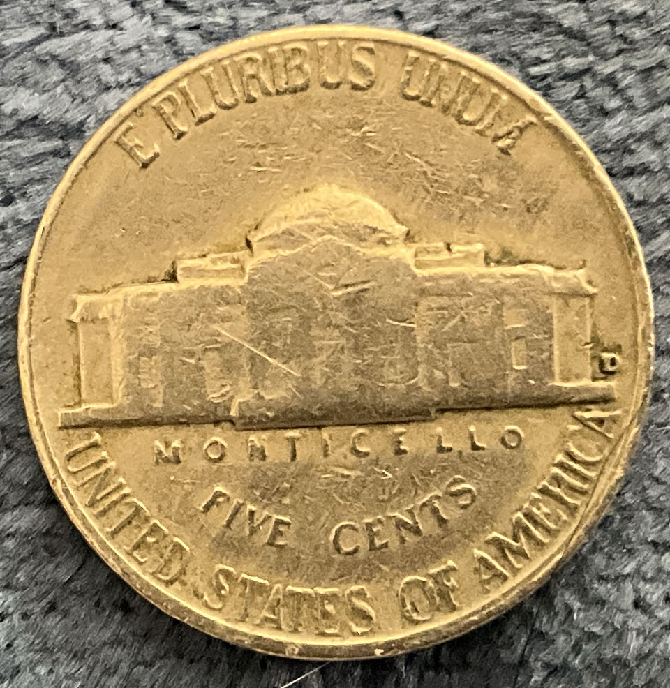 Nickel Jefferson 1963 5  coin collectible - Main Image 2