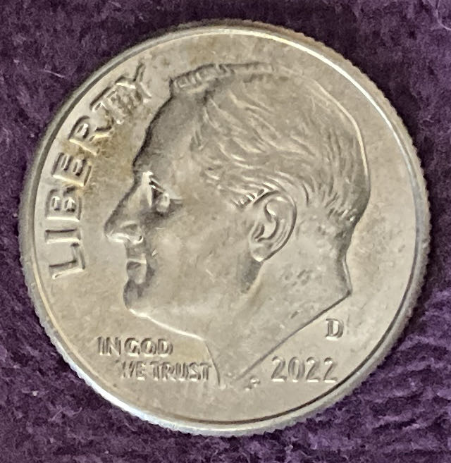 Dime 2022 D Roosevelt 5  coin collectible - Main Image 3