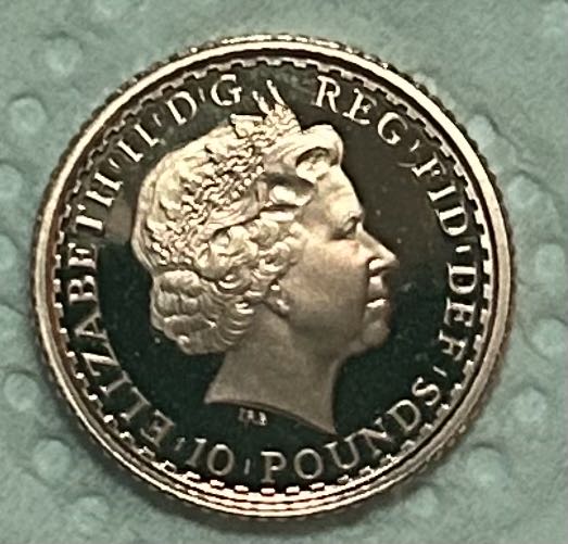 2001 Britannia - Proof 1/10th Gold  coin collectible - Main Image 2