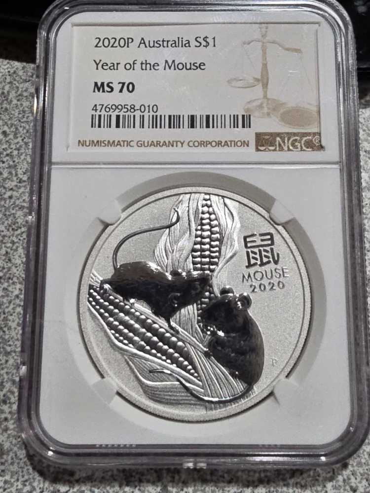 2020 1oz Silver Australian Lunar Series lll Year Of The Mouse