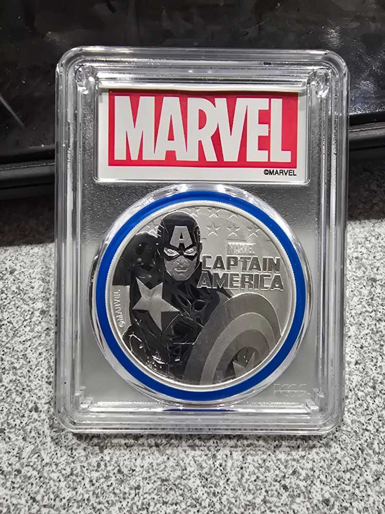 2019 Tuvalu Captain America MS70 PCGS  coin collectible - Main Image 2