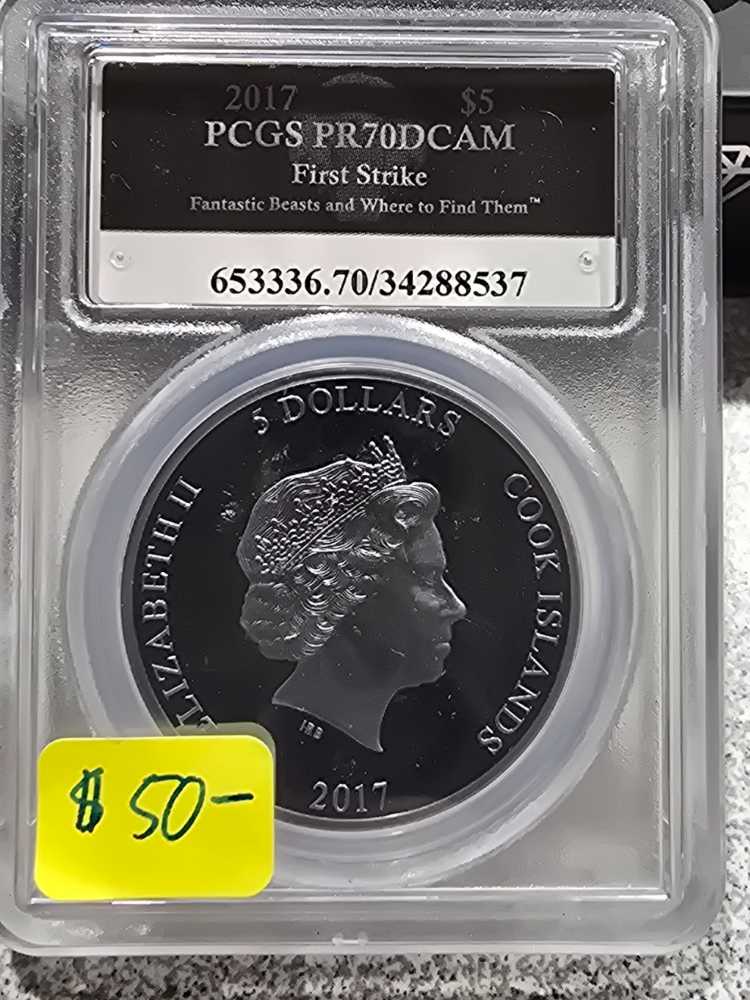 2017 Cook Islands $5 Fantastic Beasts PR70 DCAM  coin collectible - Main Image 2