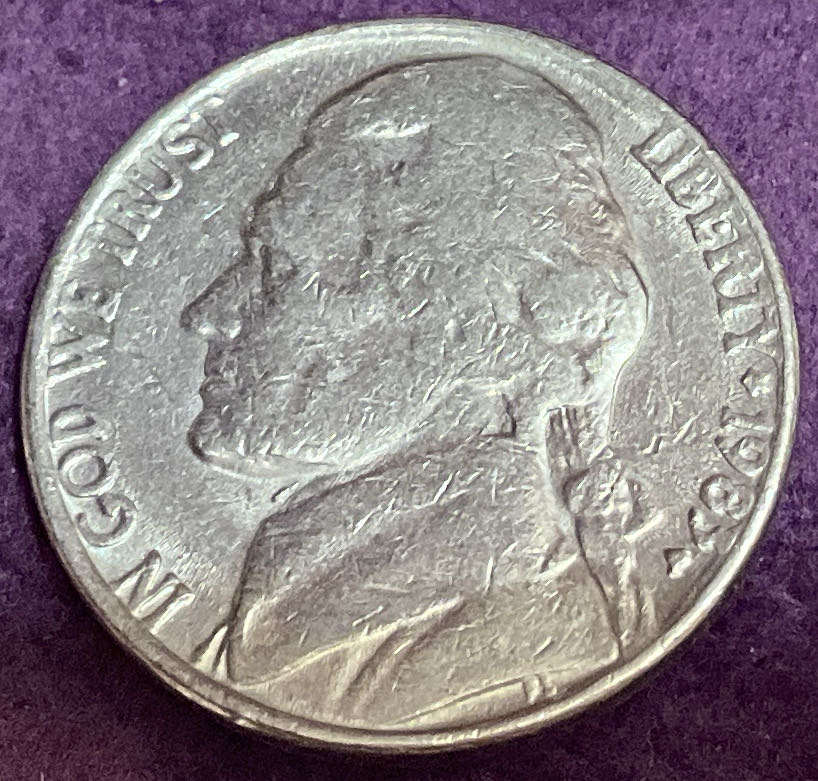 Nickel Jefferson P 1983 1  coin collectible - Main Image 3