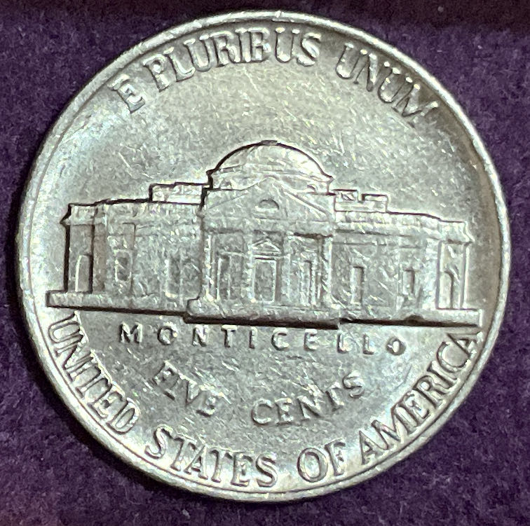 Nickel Jefferson D 1982 3  coin collectible - Main Image 4