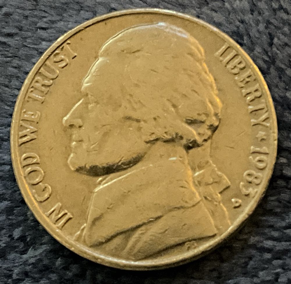 Nickel Jefferson D 1983 2  coin collectible - Main Image 1