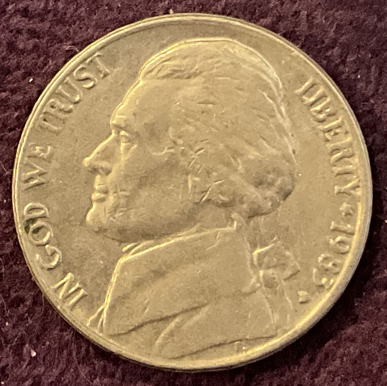 Nickel Jefferson D 1983 2  coin collectible - Main Image 3